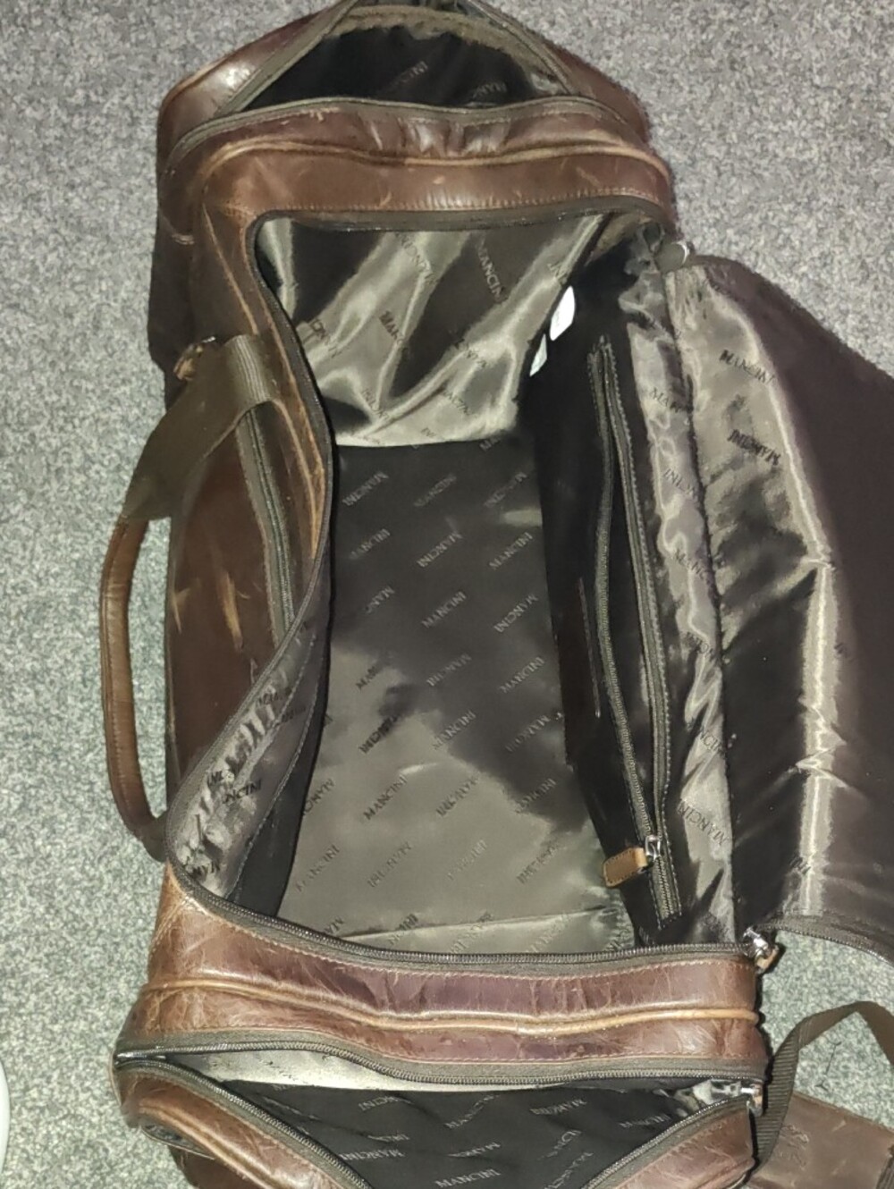 Mancini Brown Leather Bag - Picture 11 of 13